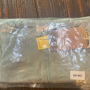 Kyte Baby zipper romper in MOSS